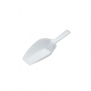 Chair with Silver Base 125 gr, White Plastic Material - Img 1