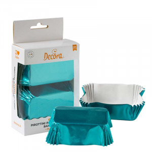 Chese Rectang. Paper Bleu Metallic 8 x 5 x H 3,2 cm, 20 броя - Img 1