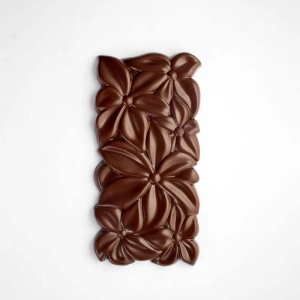 Chocolate bars 15.4 x 7.7 x H 1.1 cm - Flora polycarbonate mould, 3 cavities, 100 gr - Img 2