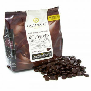 Ciocolata Neagra Dropsuri 70,5% Barry Callebaut, 0.4 kg