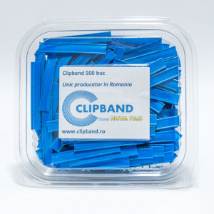 Clipband Blue 0.6 mm, Pre-cut 5 cm, 500 pcs - Img 1