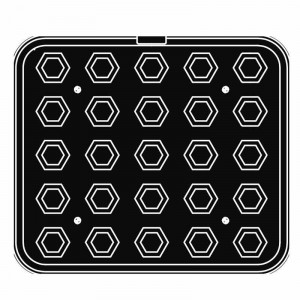 Cookmatic mould Cookmatic Model 14 Profile Neted, 4.6 - 3.1 x 2.7 - 4 x H 2.5 cm, 25 cavities - Img 2