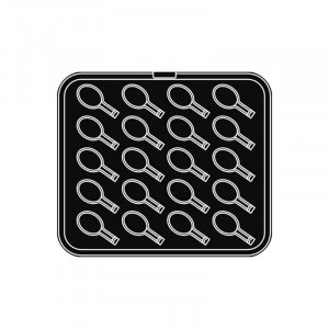 Cookmatic mould Cookmatic Model K Profil Neted, 5 - 7.8 x 3.8 x H 1.1 cm, 20 cavities - Img 2