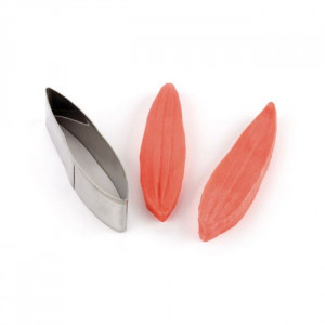 Crin Frunze - Rozsdamentes acél vágó és szilikon formázó szerszám 8 x 2 cm, 3 db-os készlet