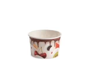 Cupe Inghetata Carton Milky, Ø 6.42 x H 4 cm, 80 ml, Set 55 buc