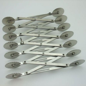 Cutit inox Extensibil cu Lame Circulare, 7 Netede si 7 Festonate - Img 3