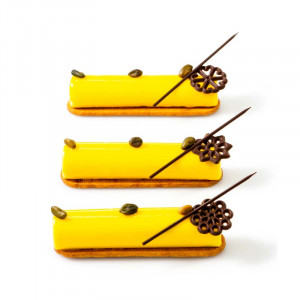 Dark Chocolate Decorations Decorette Decorette 3 Double Moulds, 460 gr, 375 pcs - Img 2