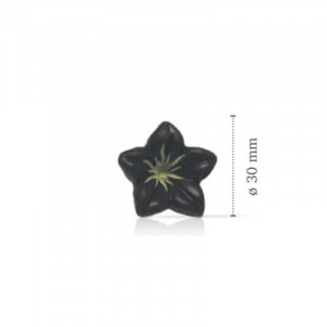 Decorations Dark Chocolate Decorations Double Flower, Ø 3 cm, 205 gr, 76 pieces - Img 2