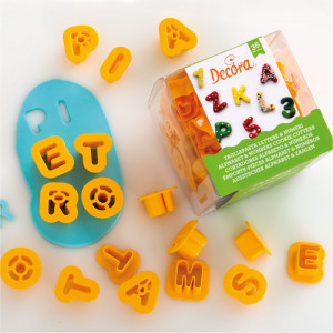 Decupatoare Alfabet si Cifre Ø 2 x H 1.6 cm, Material Plastic, Set 36 Buc - Img 4