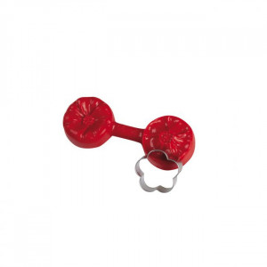 Floare de Cires - Decupator Inox si Mulaj Silicon Ø 2.5 cm, Set 2 Buc - Img 1