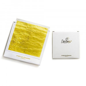 Foite Aur Alimentar 23 kt, 8.6 x 8.6 cm, 5 buc