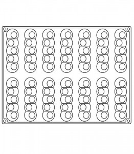 Forma Silicon Bachour, Monoportii Pelota, 13 x 3.2 x h 2.8 cm, 90 ml, 14 cavitati - Img 2