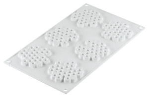 Forma Silicon Decor Top/Insertie, Fagure Ø 7.5 x H 0.8 cm, 6 cavitati (MIEL 18) - Img 2