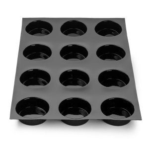 Forma Silicon Fiberform 60x40cm 12 cavit. Tarte Tatin Ø 10/8.9 x H 3.5 cm, 245 ml - Img 2