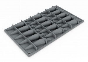 Forma Silicon Gourmand Morcovi 10.5 x 2.1 x H 1.6 cm, 15 cavitati - Img 3