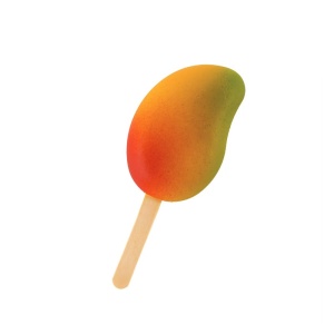 Forma Silicon Inghetata Mango 3D, 2 forme x 6 cavitati 8.2 x 5.4 x H 4.3 cm, 124 ml, 50 bastonase