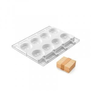 Forma Silicon Inghetata Mr. Funny, 2 forme silicon x 4 cav. Ø 8.3 x H 2.25 cm, 100 ml, 50 bastonase - Img 2