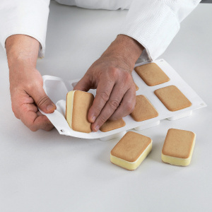 Forma Silicon Inghetata Sandwich Mini Biscuit Double, 2 forme silicon x 8 cav. 7.05 x 4.85 x H 2.05 cm, (BISC04M) - Img 6