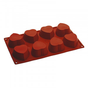 Forma Silicon Inimioare Muffins, 8 cavitati - Img 1