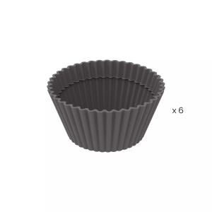 Forma Silicon pentru Air Fryer, Silfry Muffin, Ø 4.5/7.2 X H 3.4 cm, 80 ml, Set 6 Buc
