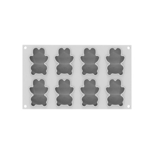Forma Silicon Ursulet 7.9 x 5.6 x H 2.7 cm, 8 cavitati x 68 ml - Img 2