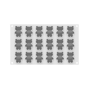 Forma Silicon Ursuletul Teddy Bear 5 x 3.6 x H 2.1 cm, 18 cavitati x 20 ml - Img 4