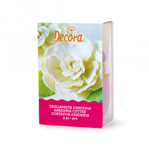 Gardenia Petale si Boboci - Decupatoare Plastic Ø 4 - 8 cm, Set 9 Buc