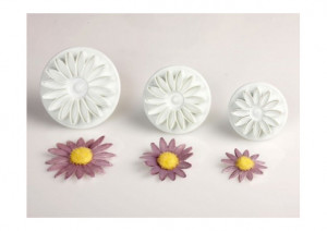 Gherbera / Daisy - Plastic Cutters with Extractor Ø 4.5 - 7 cm, Set 3 pcs - Img 2