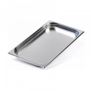 GN 1/1 stainless steel bowl, 53 x 32.5 x H 4 cm, 5.8 L - Img 1