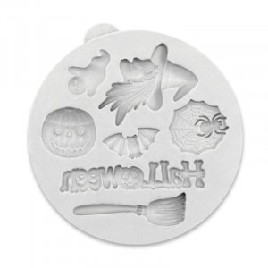 Halloween Silicone Halloween mould, 1.7 - 5 x 0.9 - 1.7 cm, 7 decorations - Img 3