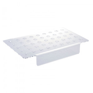 Horizontal Hol Holder 45 Mini Chocolate Cones, Transparent Plexiglas, 35 x 22 x H 5 cm