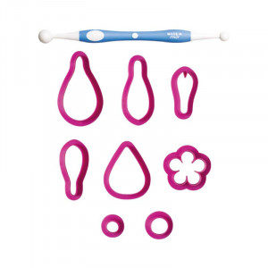 Kit Flori Primava - 8 Decupatoare, 1 Ustensila modelare Pasta Zahar, Tehnici de Lucru - Img 2