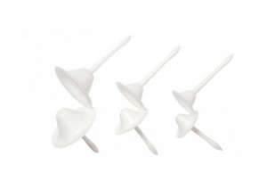 Konkáv műanyag Na szögek Virág formázás, R 3,4 / 4,2 / 5,8 cm, 6 db-os készlet - Img 1