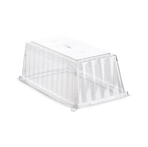 Kupolás fedő 30 x 15 cm x H 9,5 cm, átlátszó, 25 db-os készlet