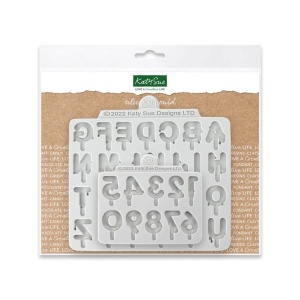 LollyPops Silicone Alphabet + LollyPops Style Alphabet + Digits H 2.8 cm, Set 2 pcs - Img 1