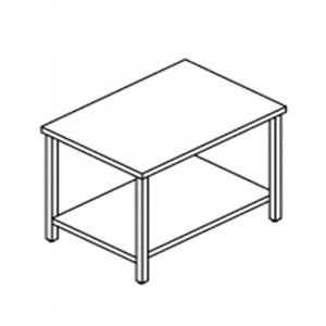 Masa de Lucru Inox cu Polita Inferioara 200 x 70 x H 85/90 cm