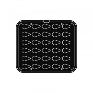 Matrita Cookmatic модел 22 с мрежест профил, 5,1 - 5,4 x 2,8 - 5,5 x H 1,5 cm, 30 кухини - Img 2
