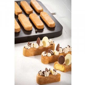 Matrita Cookmatic Choux Ecler 12 x 3 x H 3 cm, 14 cavitati - Img 4