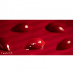 Matrita polikarbonát Quenelle Diamant 18 Praliné csokoládé Quenelle Diamant 4,55 x 2,5 x H 1,25 cm, 7,5 gr, 7,5 gr. - Img 2