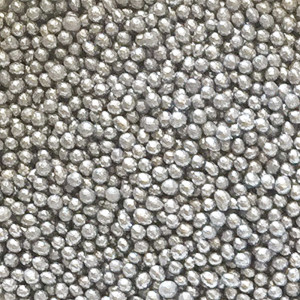 Metallic Silver Metallic Sugar Pearls Ø 1.5mm, 100 gr - Img 2
