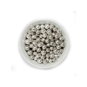 Metallic Silver Metallic Sugar Pearls Ø 4mm, 1kg - Img 3