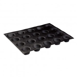 Microperforated Silicon Mould 30x40cm, 20+20 Round Cavities Ø4.8xH2.2cm, Set 2 pcs - Img 1