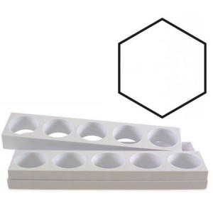 *Monoportii Hexagonale Ø 6.5 x H 4 cm - Set Matrite Formare 10 Produse, Tava 40 x 17 cm - Img 2