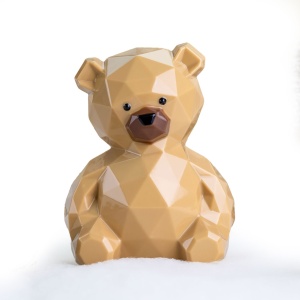 Mould Polycarbonate Origami Bear Figurine 9.7 x 6.4 x H 13 cm, 110 gr