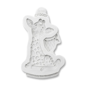 Mulaj Silicon Baby Jungle Girafa si Bandana, 2 Subiecte Ø 1.8 si 8.3 cm - Img 4