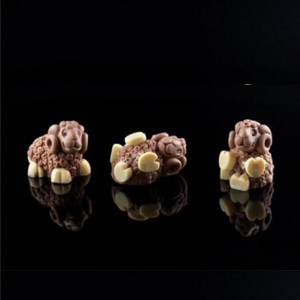 Mulaj Silicon Berbeci Simpatici 3D, 6.6 x 4.5 x H 4.7 cm, 3 Subiecte