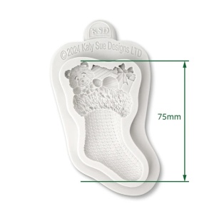 Mulaj Silicon Craciun - Soseta Mos Craciun, Ø 6 cm - Img 2