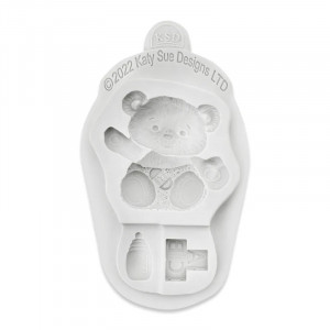 Mulaj Silicon Decoruri Bebe cu Ursulet, 3 Subiecte - Img 3
