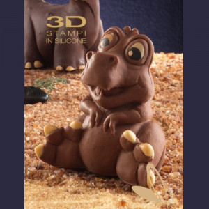 Mulaj Silicon Dinozaur Pui T-Rex 3D, Ø 10.5 x H 11 cm - Img 2