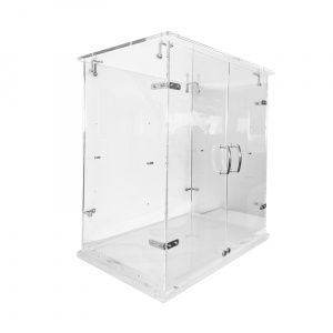 *Neutral Bench Display with 2 Display Shelves, Plexiglas Transparent/Black, 50 x 33 x H 53 cm - Img 4